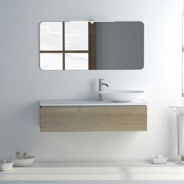 Conjunto para Banheiro Sigma 140 com Lavabo Sobre Bancada