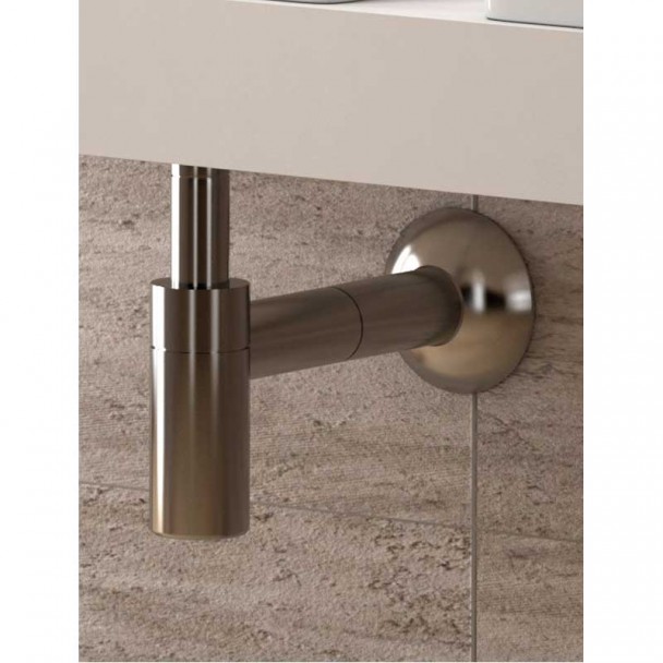 Sifão Cromado com Válvula para Pia de Banho