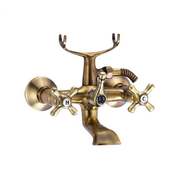 Torneira De Banheira Duche Bimando Classic Bronze